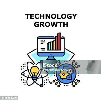 istock Technology growth icon vector illustration 1365586246