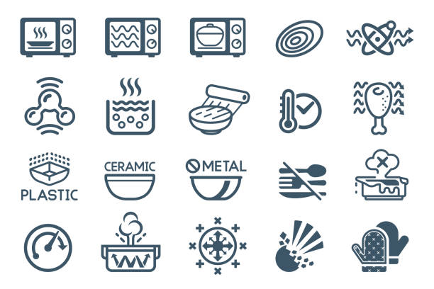Technology Microwave oven icon. Technology Microwave oven icon. microwave stock illustrations