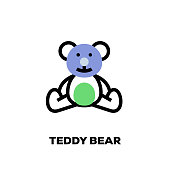 Teddy Bear Line Icon