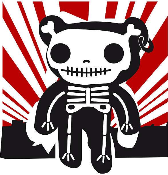 ilustraciones, imágenes clip art, dibujos animados e iconos de stock de teddy los huesos - teddy ray