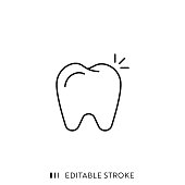 istock Teeth Icon with Editable Stroke and Pixel Perfect. 1181011065