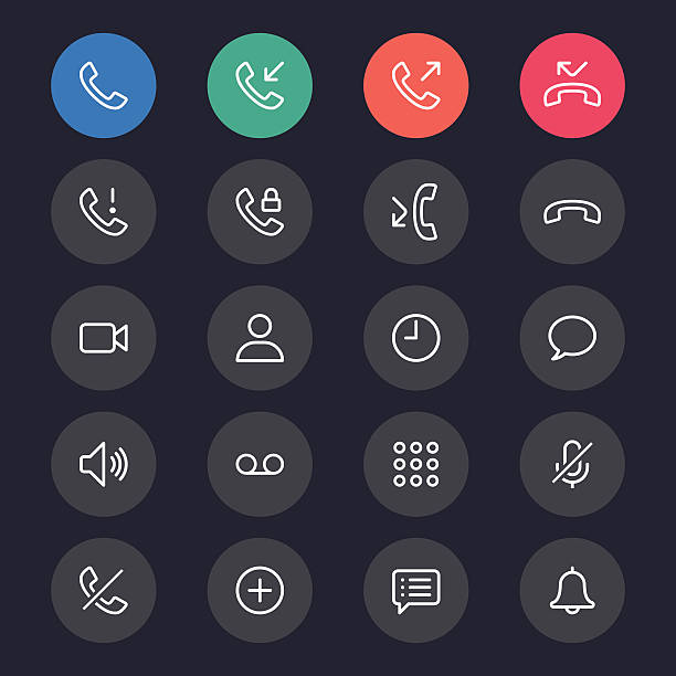 telefon-icons - video call stock-grafiken, -clipart, -cartoons und -symbole