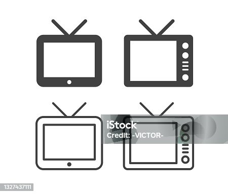 istock Television - Illustration Icons 1327437111