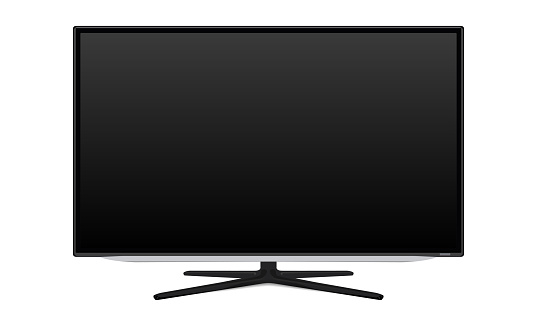 TV, television or monitor, blank LED device screen