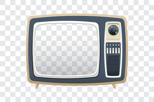 Vector illustration of transparent screen television