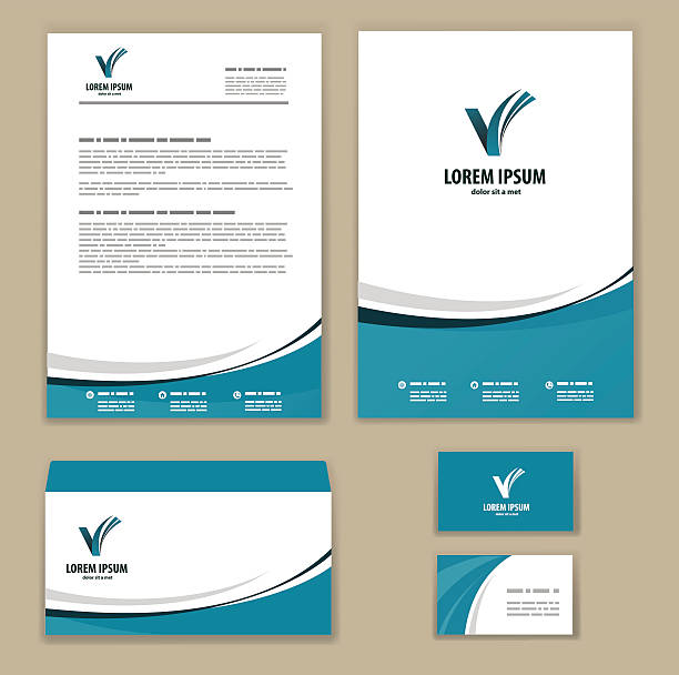 Template corporate style Template corporate style.  vector illustration for your design business cards templates stock illustrations