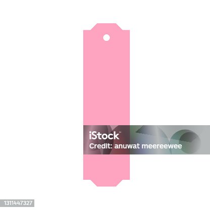 istock Template design vector for paper bookmarks Isolated on white background 1311447327