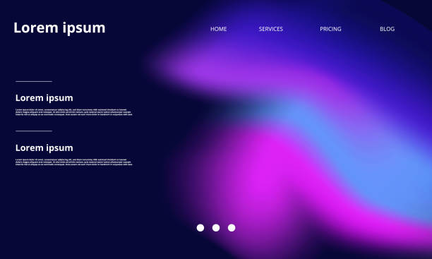 Template gradient lights landing page Template gradient lights landing page landing page stock illustrations