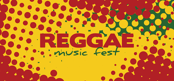 Template of reggae music festival. Vector layout