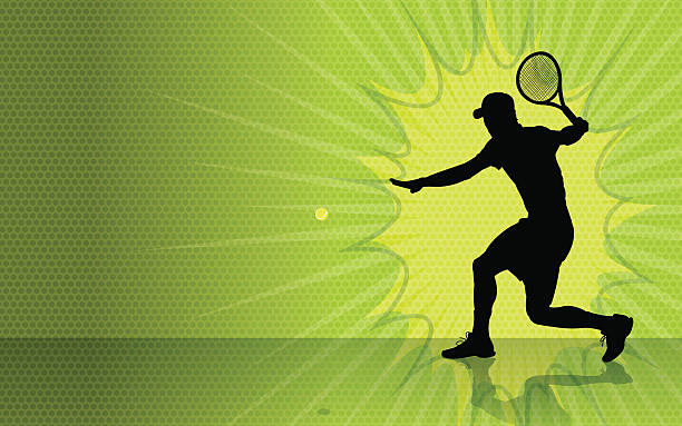 테니트 버스트 배경기술 - wimbledon tennis stock illustrations
