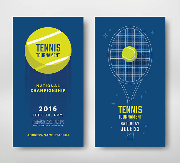 stockillustraties, clipart, cartoons en iconen met tennis championship poster - tennis