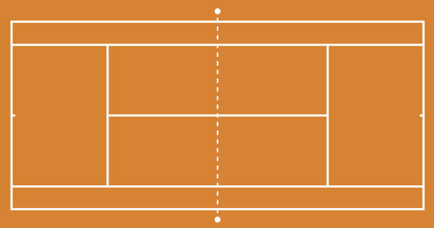 테니스 코트 일러스트2 - wimbledon tennis stock illustrations