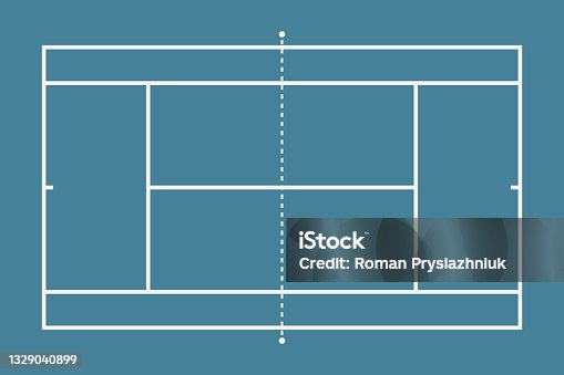 istock Tennis court. Mockup background field for sport strategy and poster. Vector 1329040899