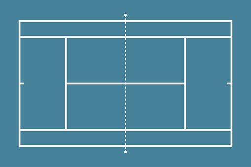 Tennis court. Mockup background field for sport strategy and poster. Vector