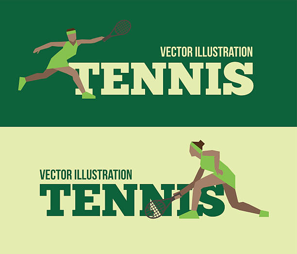tennis figure peoples - wimbledon tennis stock illustrations