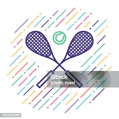 istock Tennis Line Icon 1026025098