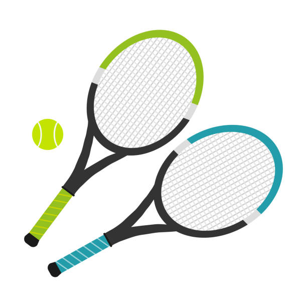테니트 로켓 - wimbledon tennis stock illustrations