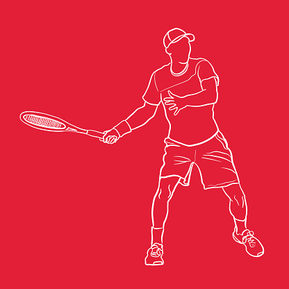 Tennis Smash Serve White and Red