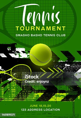 istock Tennis tournament poster 1401819371