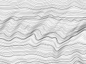 line art three dimensional terrain abstract background