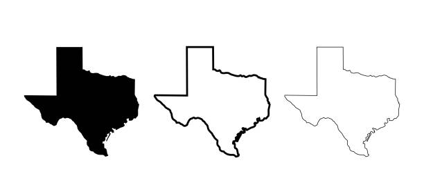 ilustrações de stock, clip art, desenhos animados e ícones de texas map vector icon. symbol for web site - texas