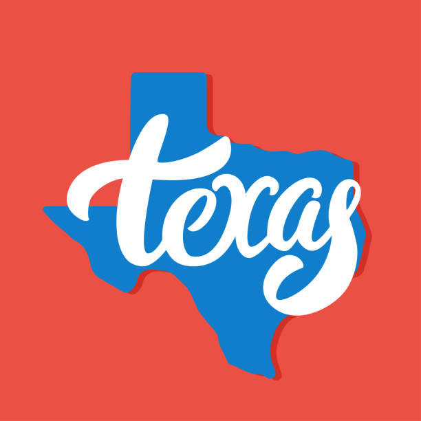 ilustraciones, imágenes clip art, dibujos animados e iconos de stock de estado de texas. mapa de rotulación y vector. - texas