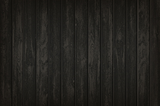 Texture of black wooden background. Vector template