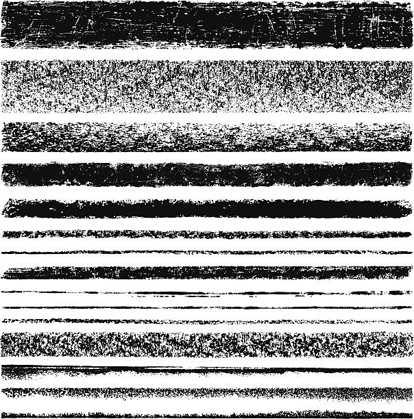 Texture stripes Set of texture stripes, different materials chalk art equipment stock illustrations