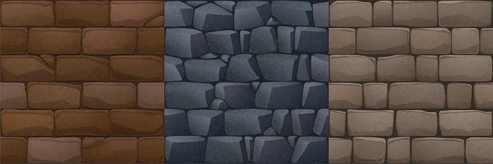Textures of stone bricks walls