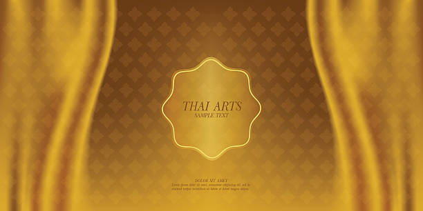 тайский арт вектор фона. - культура таиланда stock illustrations