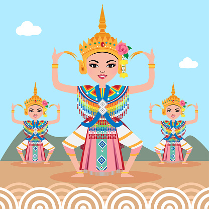 Thai traditional dance - Manorah dance in southern of thailand.