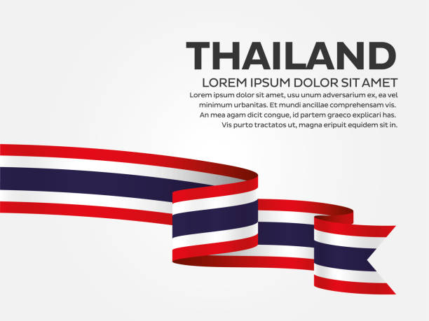 Thailand flag background Thailand, country, flag, vector, icon royalty free commercial use drawing stock illustrations