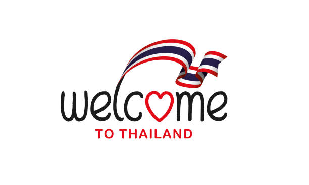 Thailand flag background Thailand, country, flag, vector, icon royalty free commercial use drawing stock illustrations