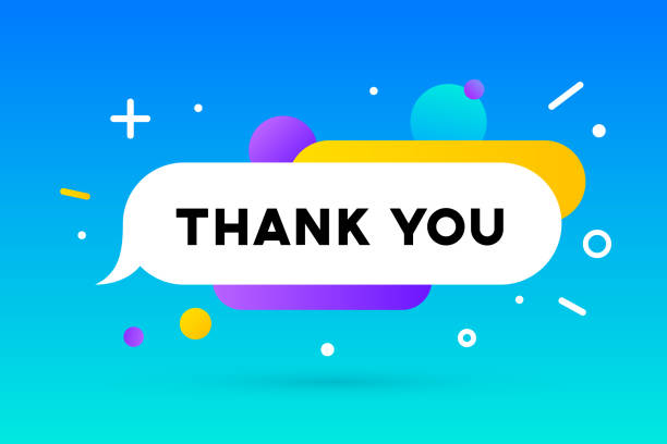 Thank you. Banner, speech bubble, poster and sticker concept Thank you. Banner, speech bubble, poster and sticker concept, geometric style with text Thank you. Message thank you for banner, poster. Explosion colorful burst design. Vector Illustration communication borders stock illustrations