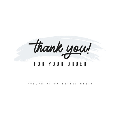 Thank you for your order card design for online buyers illustration vector