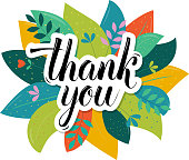 istock thank you vector lettering on tropical leaves background isolated 1319184864