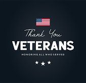 istock Thank You Veterans background. Veterans Day. Honoring all who served. Vector 1349273151