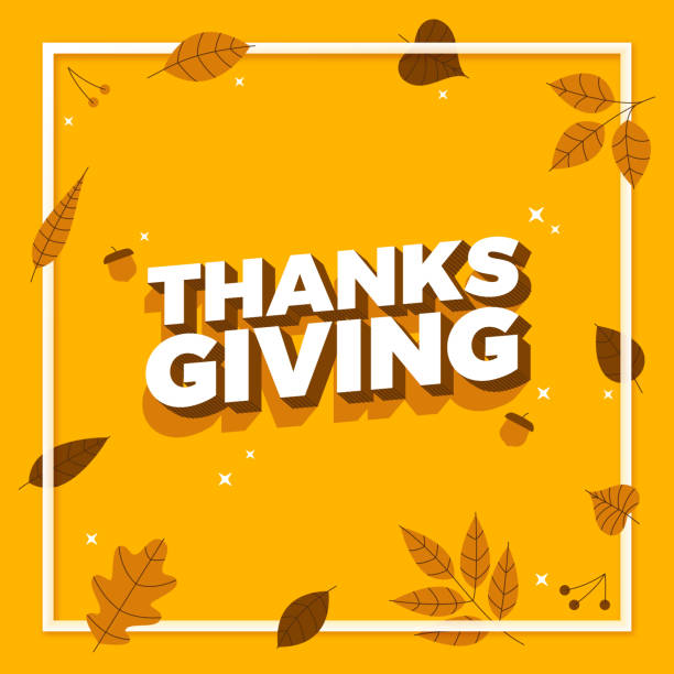 şükran sonbahar çerçeve mesaj arka plan - happy thanksgiving stock illustrations