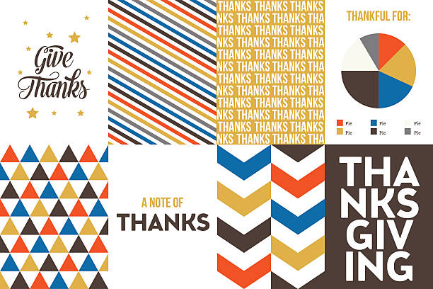 Thanksgiving Design Elements and Patterns vector art illustration