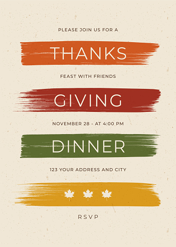 Thanksgiving Dinner Invitation Template.