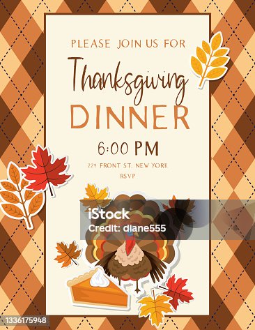 istock Thanksgiving Dinner Invitation Template 1336175948