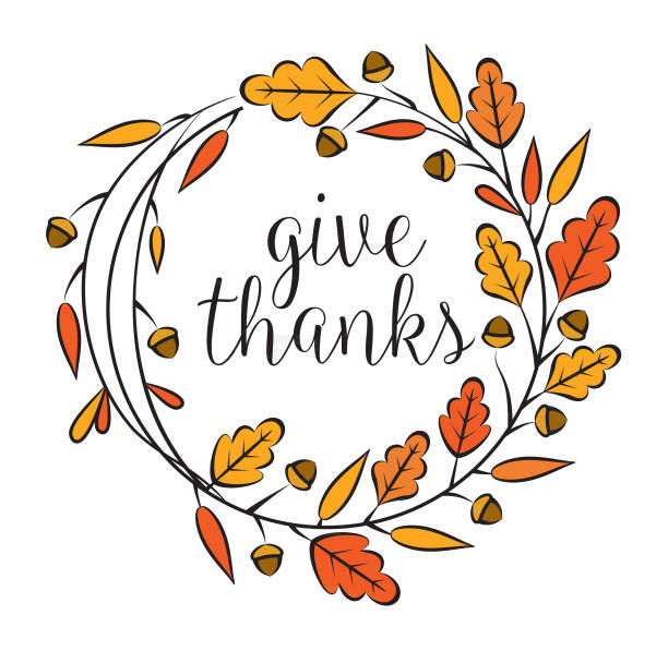 Happy Thanksgiving Words Illustrations, Royalty-Free Vector Graphics ...