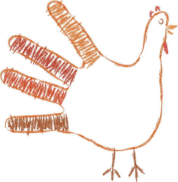 ilustrações, clipart, desenhos animados e ícones de turkey mão dia de ação de graças - peru