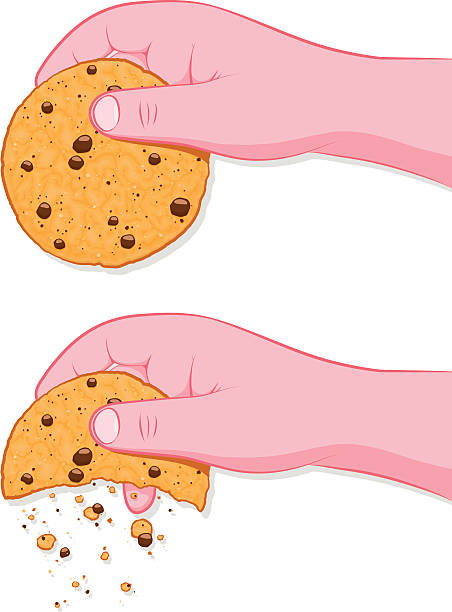thats the way cookie crumbles idiom - crumble stock illustrations