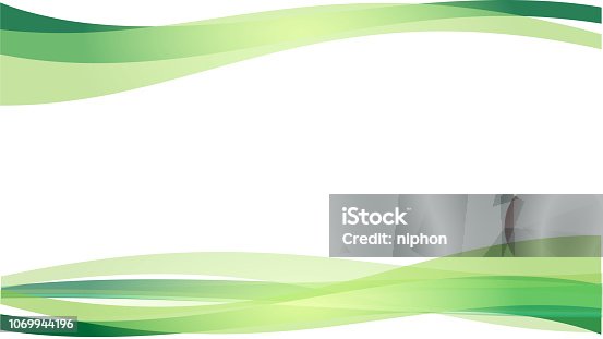 istock The Abstract vector image  Green wave on white background. 1069944196