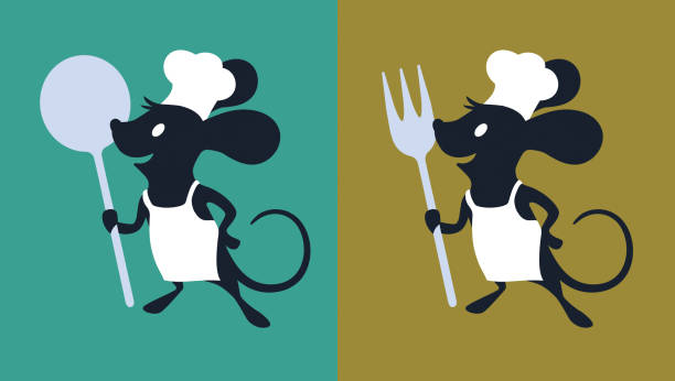 A rat chef with an apron
