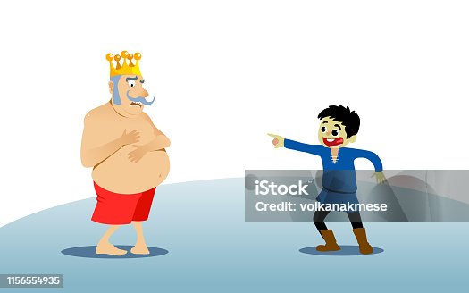 istock The Emperor's New Clothes Tale. White Background Isolated. 1156554935