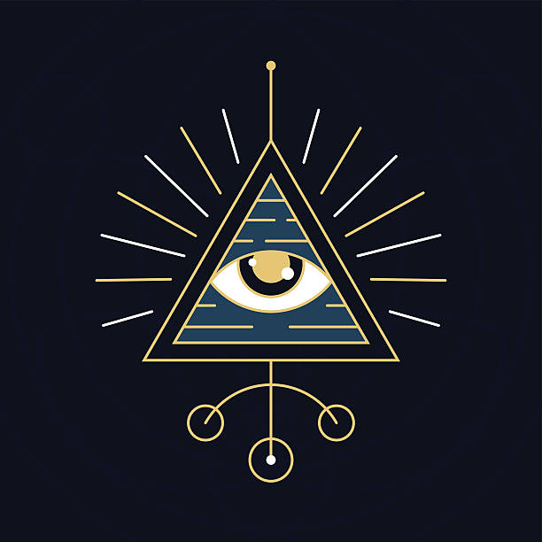 The Eye Symbol - Sacred Geometry Style vector art illustration