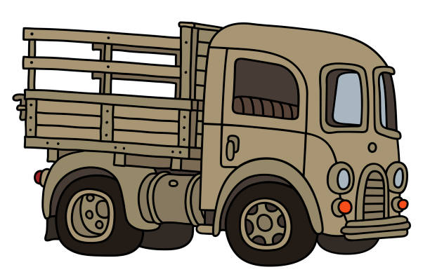85 Old Army Truck Cartoon Illustrations Clip Art Istock