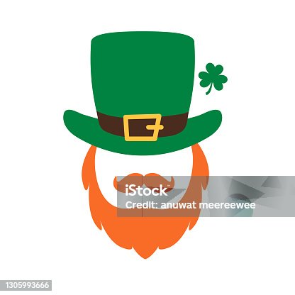 istock The gnomes wear a top green hat holding a clover. A symbol of good luck in st.patrick's day 1305993666